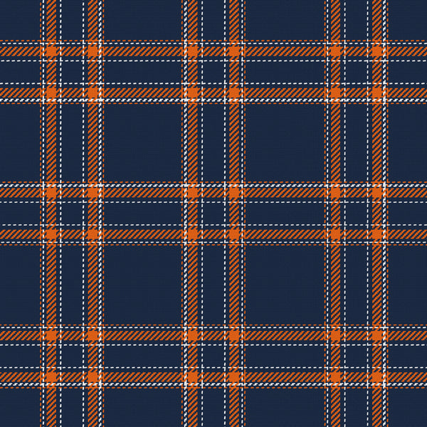 Tailored — Navy, Orange & White — v021 — full pattern