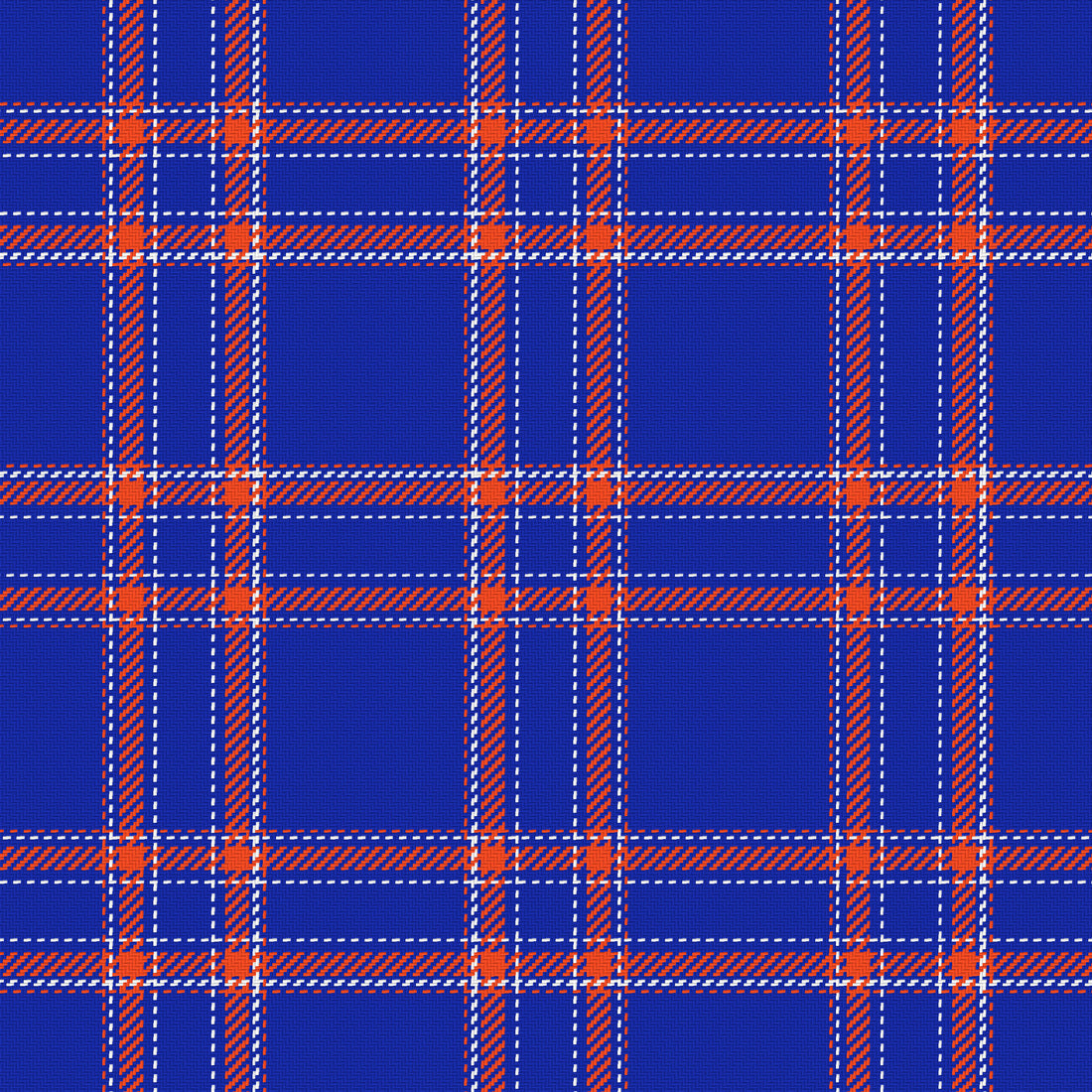 Blue, Orange & White — Tailored — Full pattern