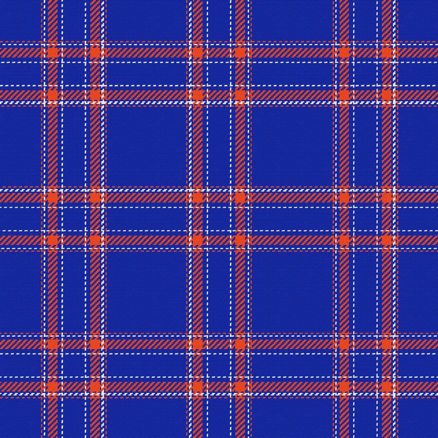 Blue, Orange & White — Tailored