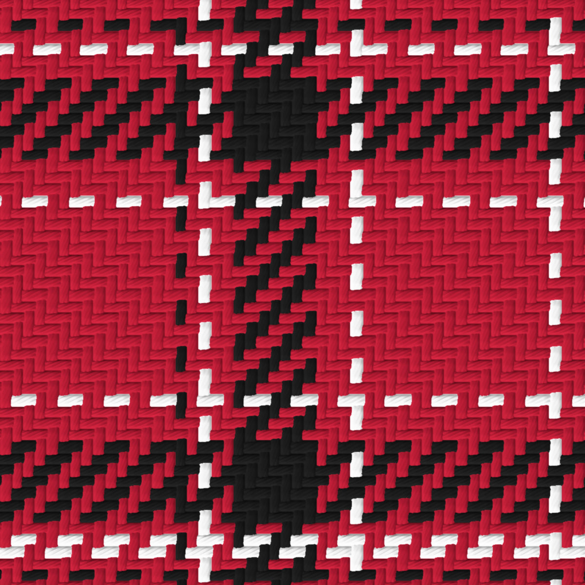 Red, Near Black & White · Palette 023 — Tailored — Pattern detail