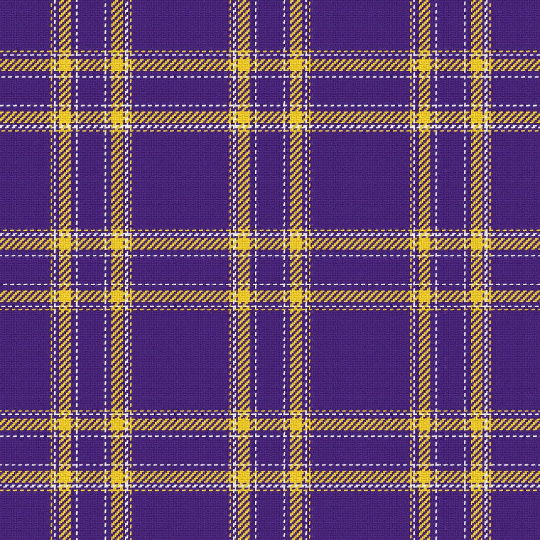Purple, Golden Yellow & White — Tailored — Full pattern