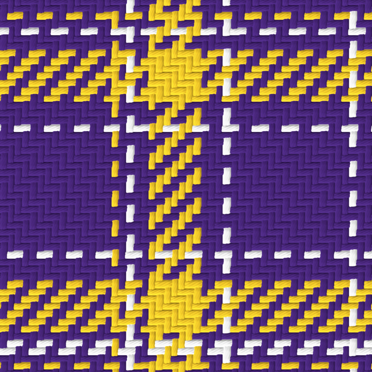 Purple, Golden Yellow & White — Tailored — Pattern detail