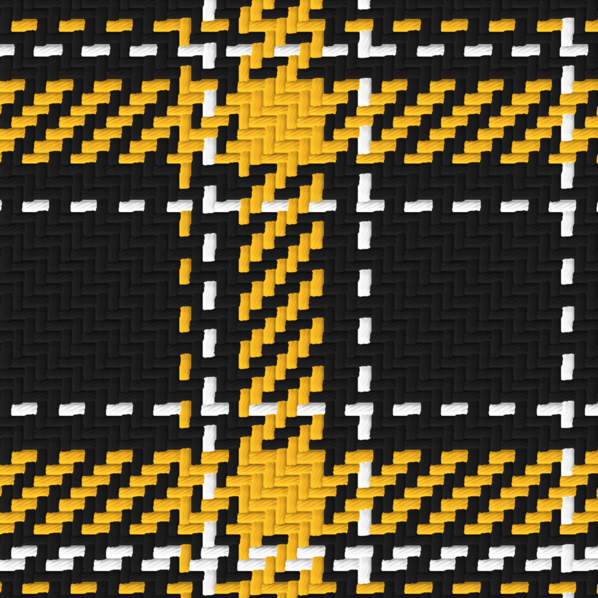 Near Black, Golden Yellow & White — Tailored — Pattern detail