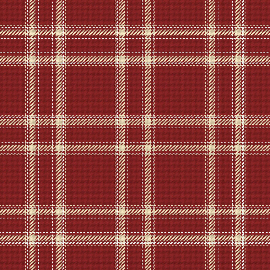 Crimson, Cream & White — Tailored — Full pattern