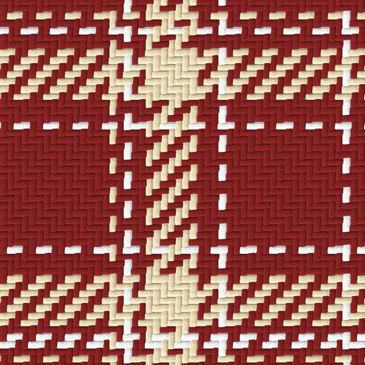Crimson, Cream & White — Tailored — Pattern detail