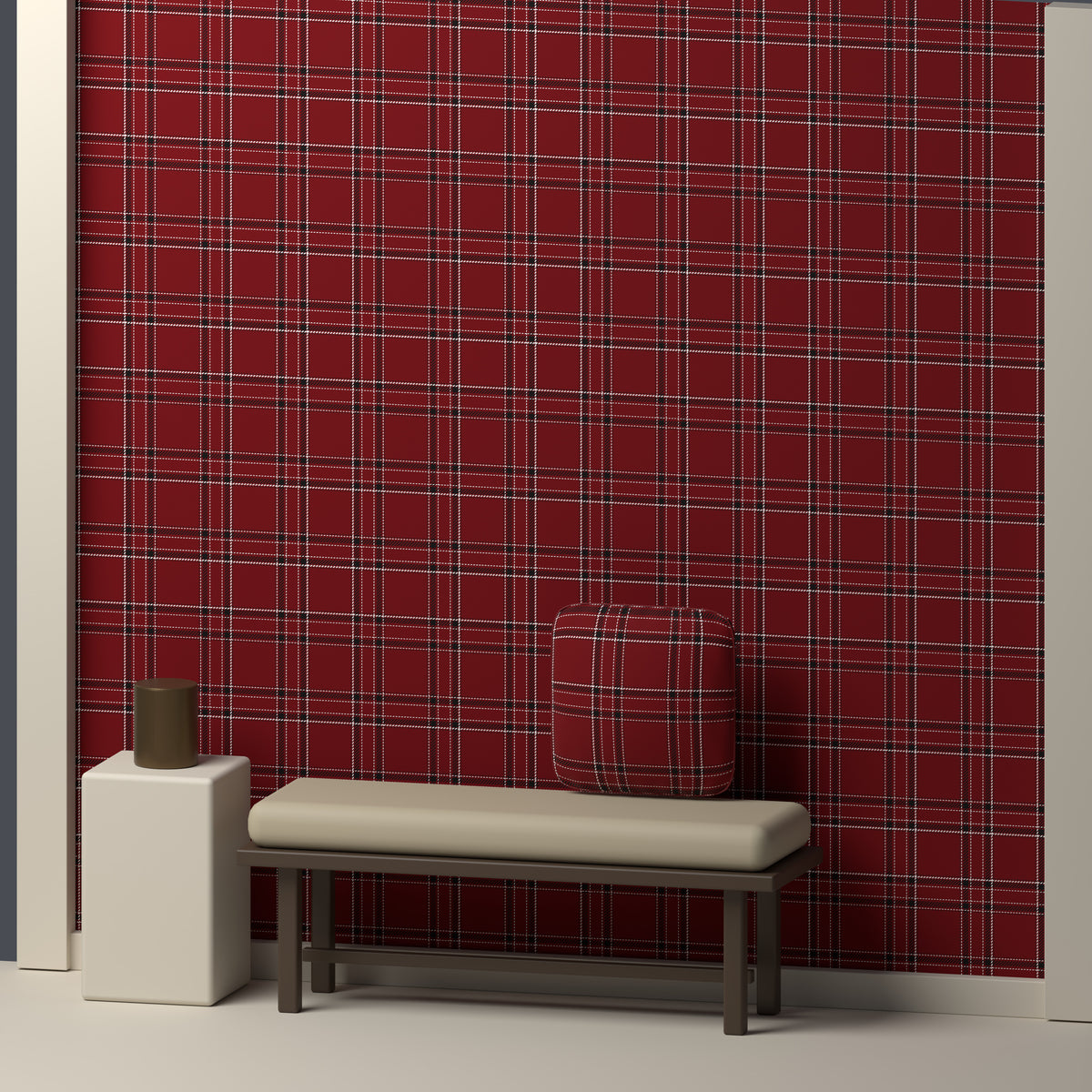 Garnet, Near Black & White — Tailored — In a room