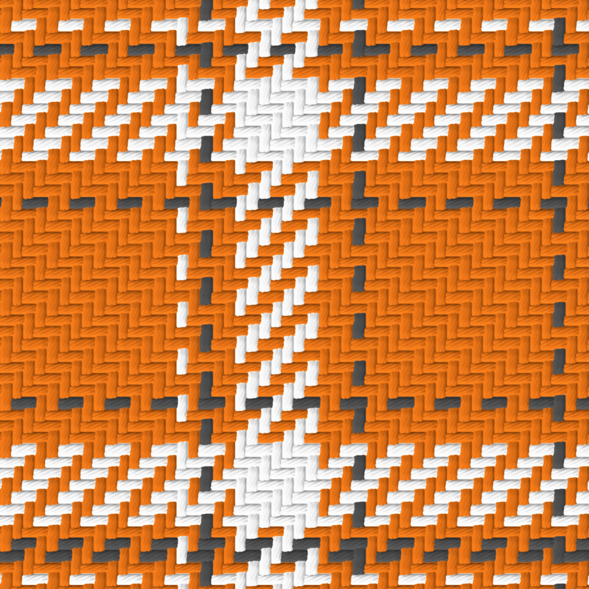 Orange, White & Smoke Gray — Tailored — Pattern detail
