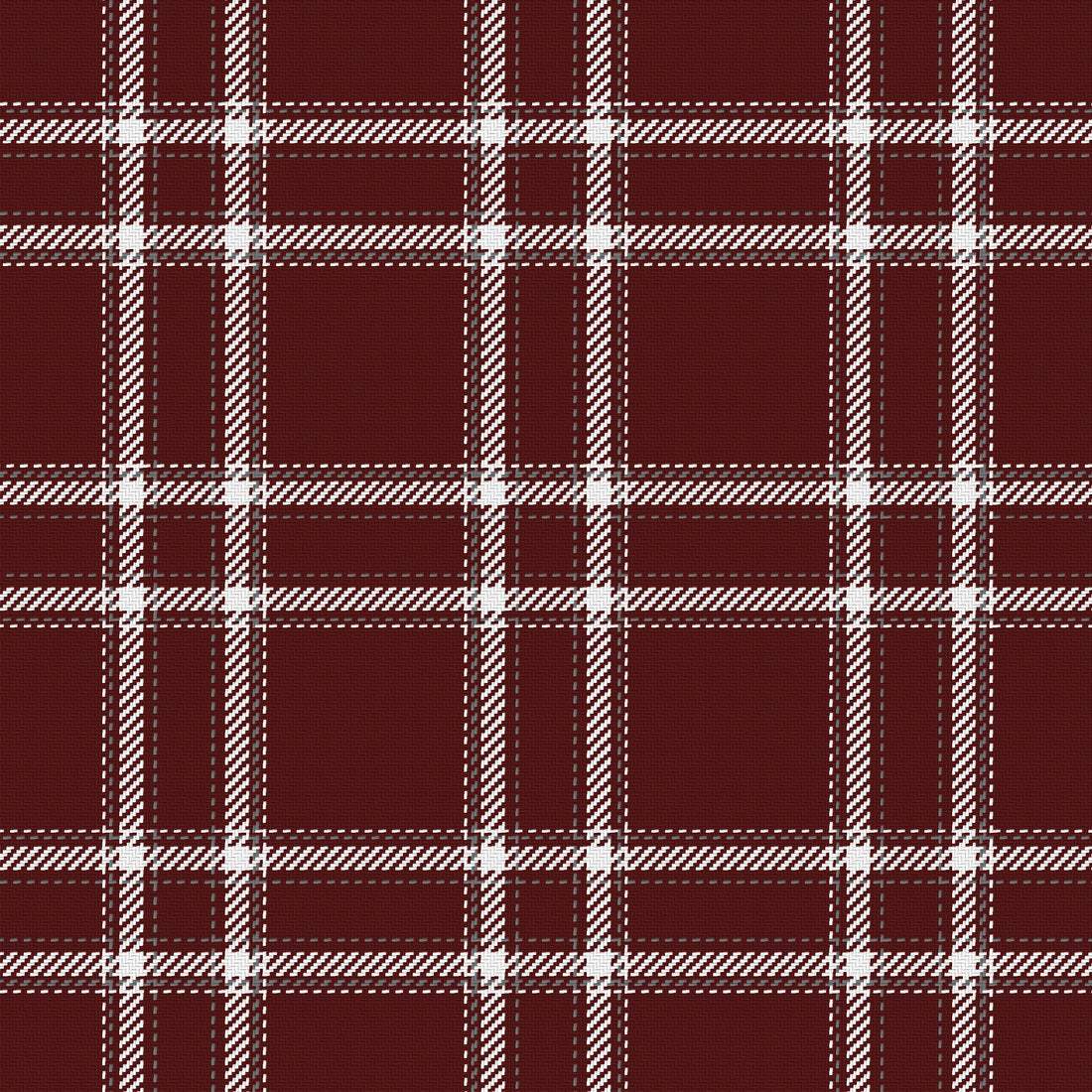 Deep Maroon, White & Gray — Tailored — Full pattern