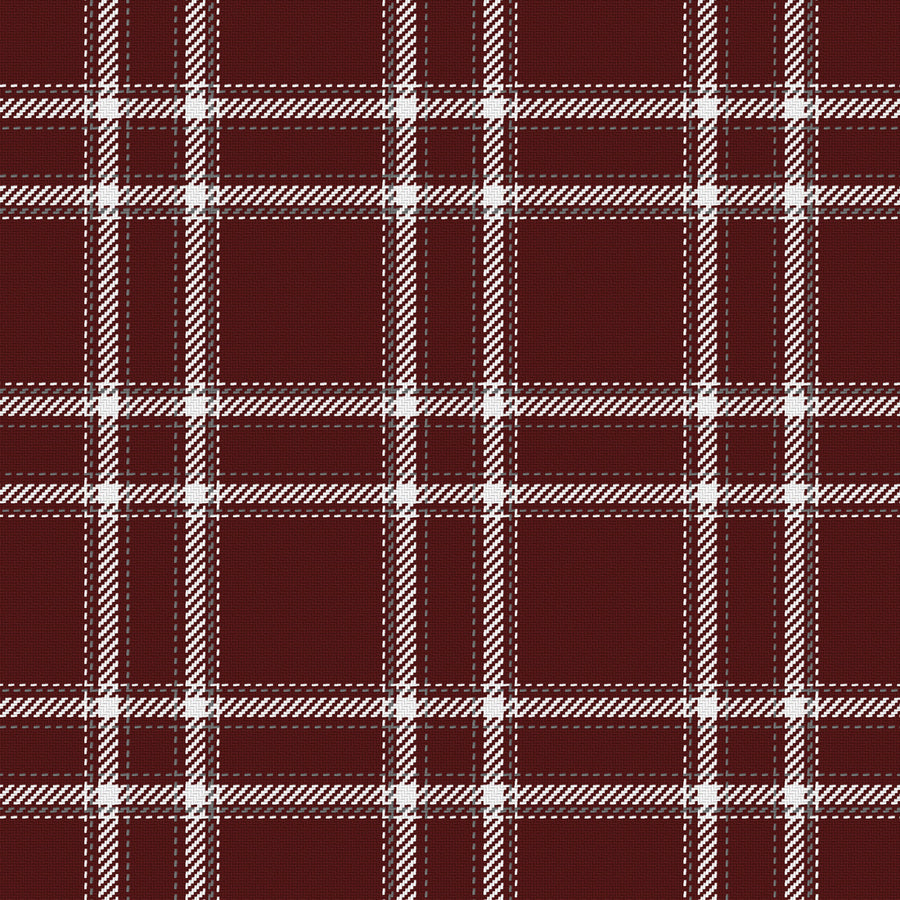Deep Maroon, White & Gray — Tailored