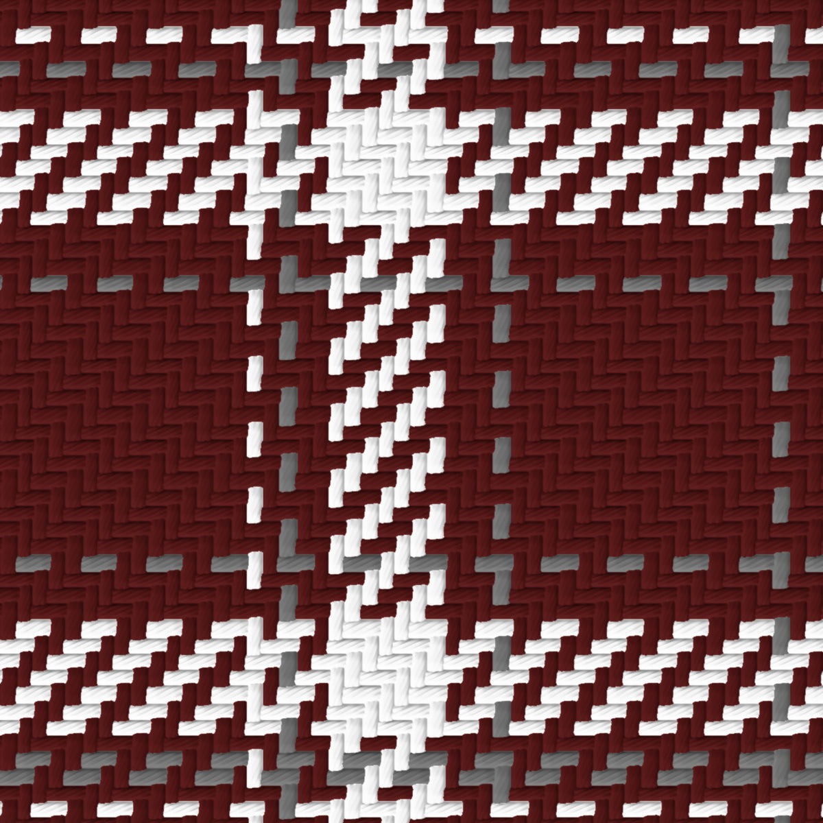 Deep Maroon, White & Gray — Tailored — Pattern detail