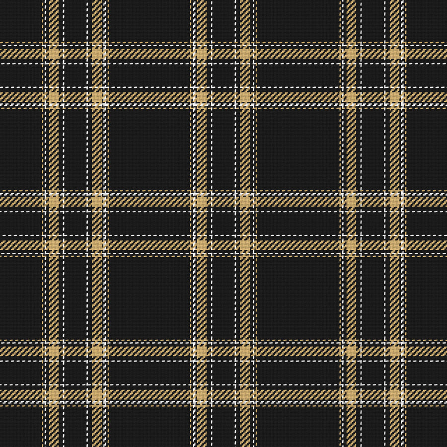 Near Black, Antique Gold & White · Palette 034 — Tailored