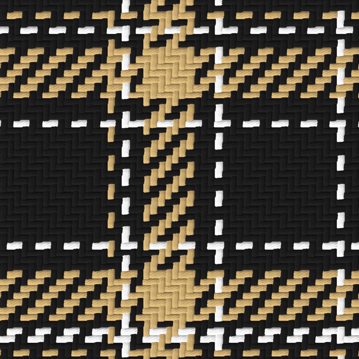 Near Black, Antique Gold & White · Palette 034 — Tailored — Pattern detail