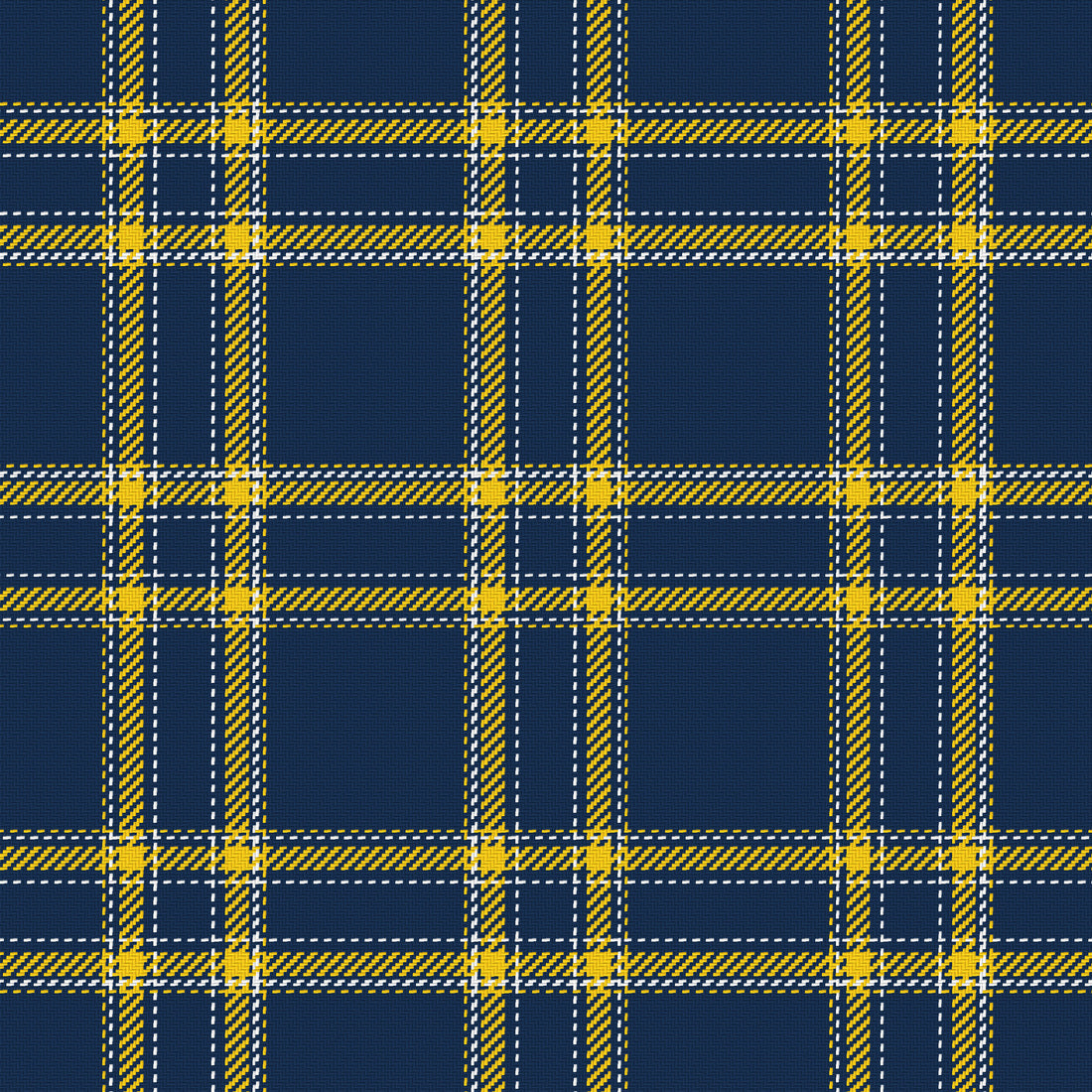 Navy, Maize & White — Tailored — Full pattern