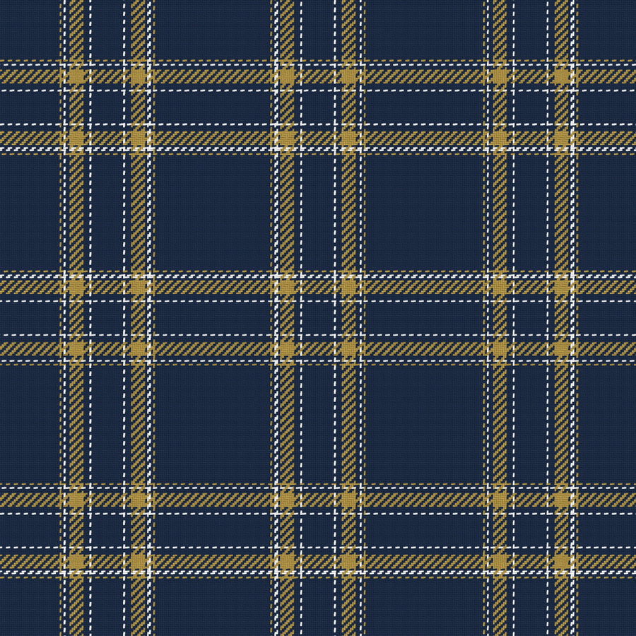 Midnight Navy, Antique Gold & White — Tailored