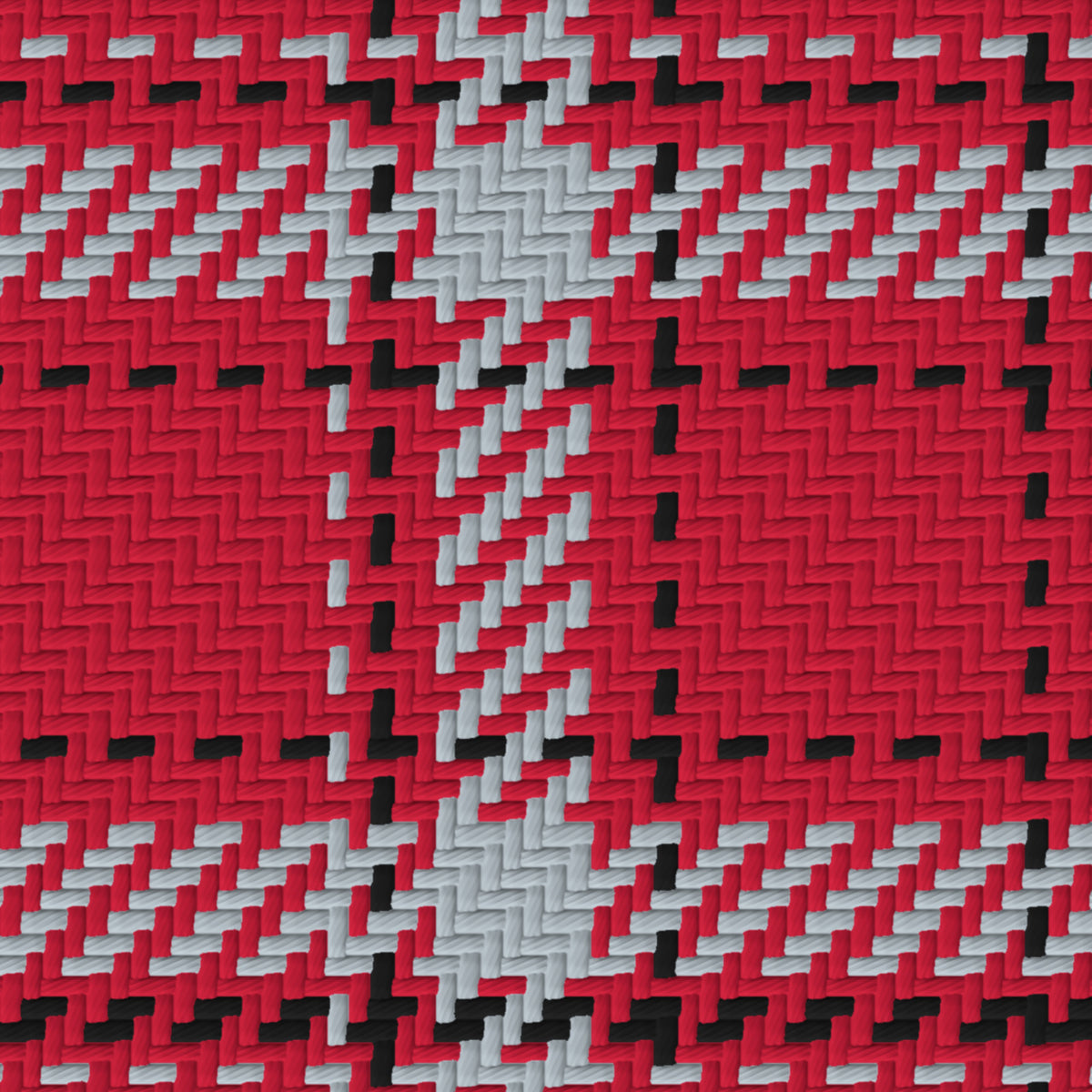 Scarlet, Gray & Near Black — Tailored — Pattern detail