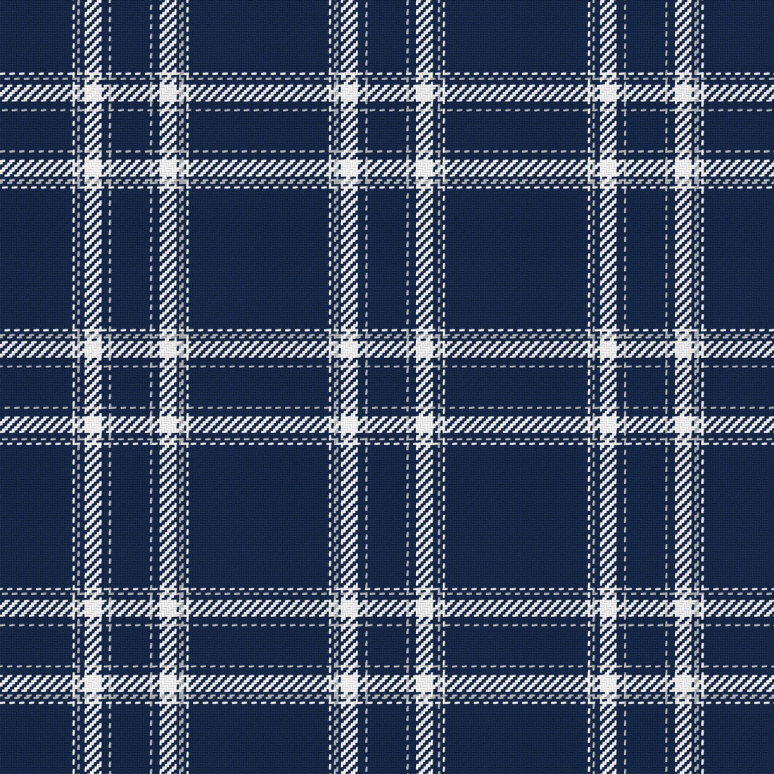 Deep Navy, White & Silver Gray — Tailored — Full pattern