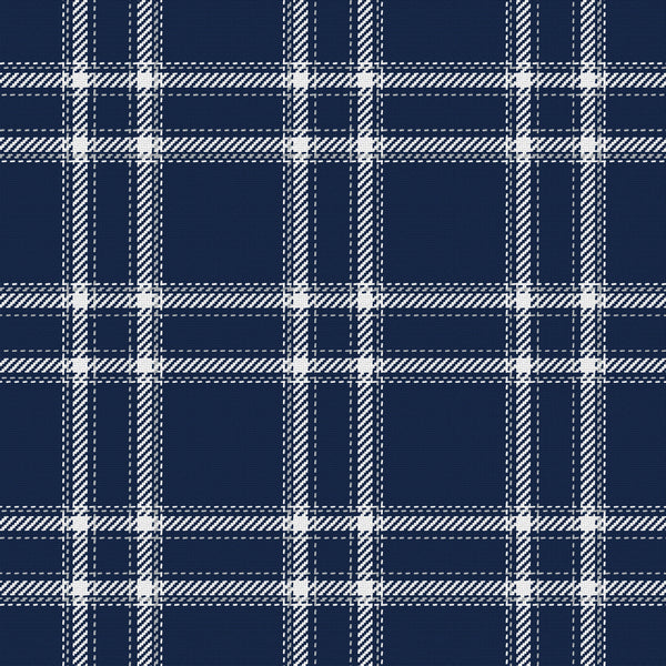 Tailored — Deep Navy, White & Silver Gray — v039 — full pattern