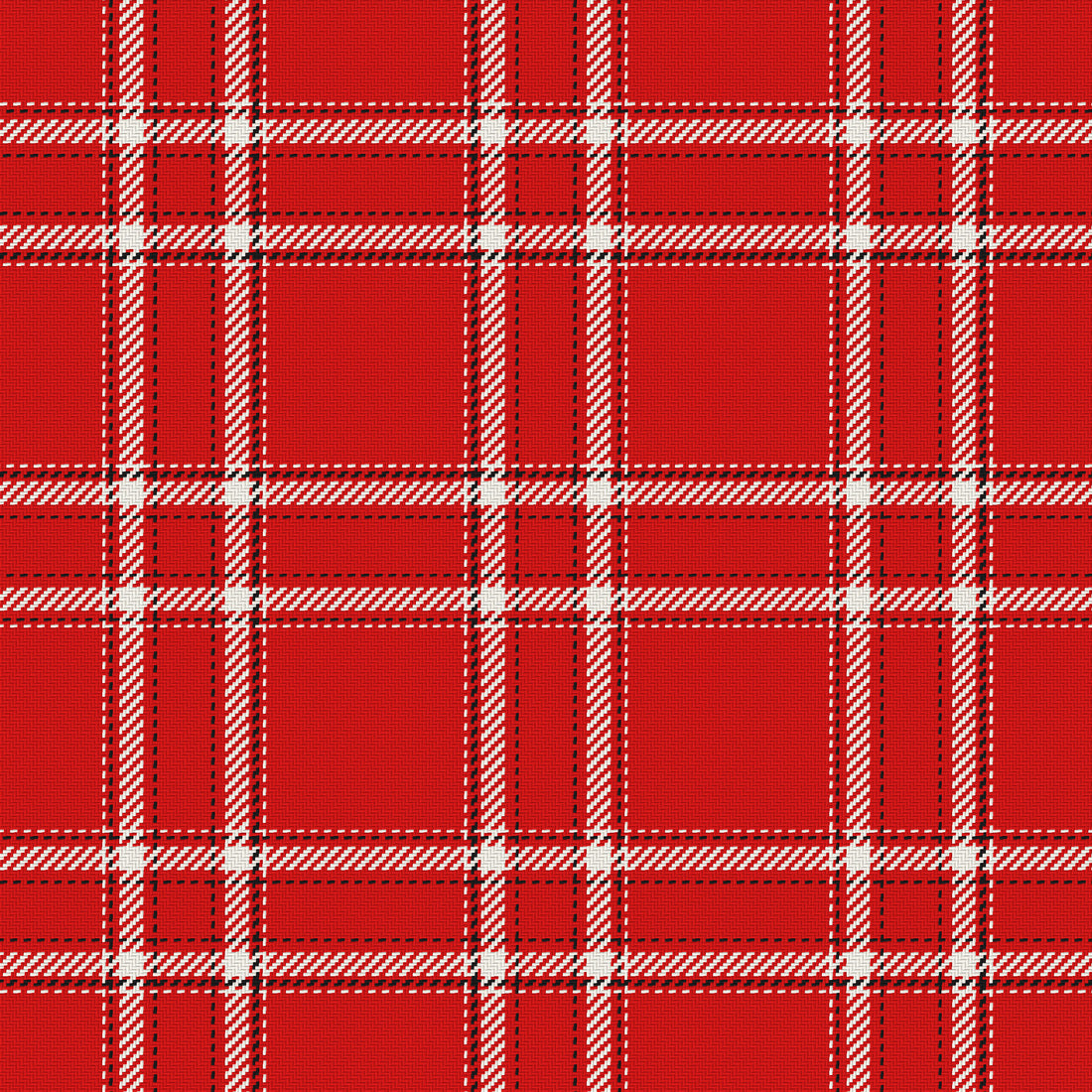 Scarlet, Cream & Near Black — Tailored — Full pattern
