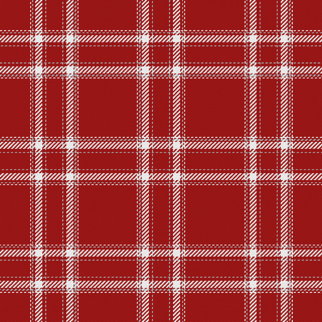 Deep Red, White & Silver Gray — Tailored — Full pattern