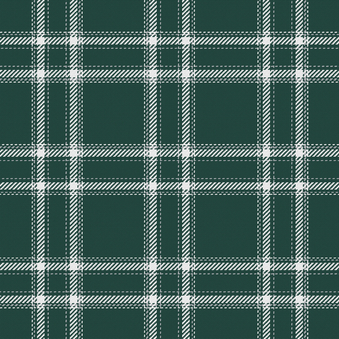 Deep Green, White & Silver Gray — Tailored — Full pattern