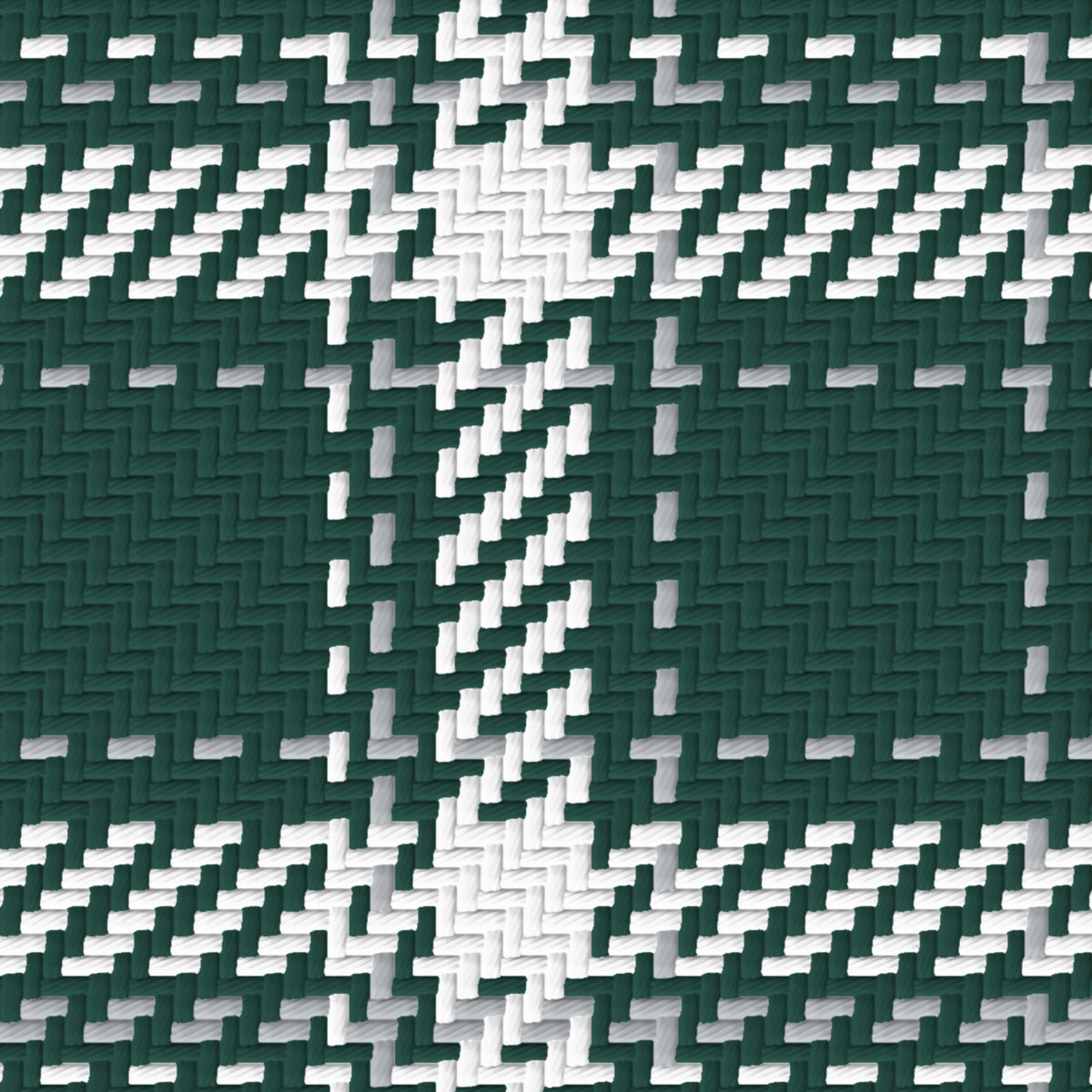 Deep Green, White & Silver Gray — Tailored — Pattern detail