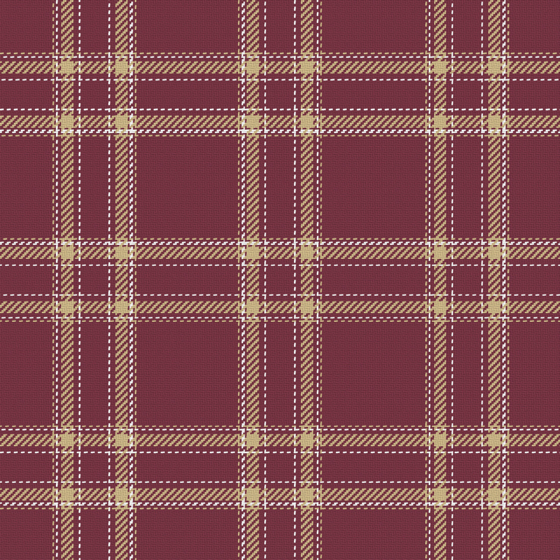 Garnet, Champagne Gold & White — Tailored — Full pattern