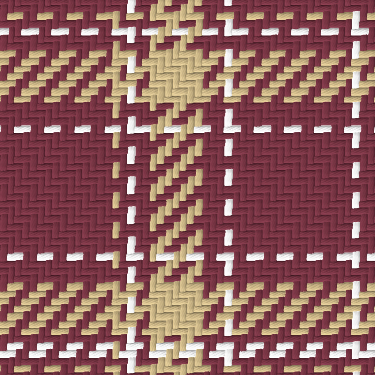 Garnet, Champagne Gold & White — Tailored — Pattern detail