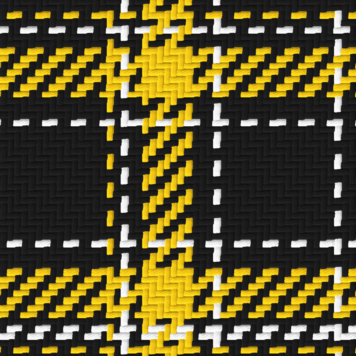 Near Black, Golden Yellow & White · Palette 046 — Tailored — Pattern detail
