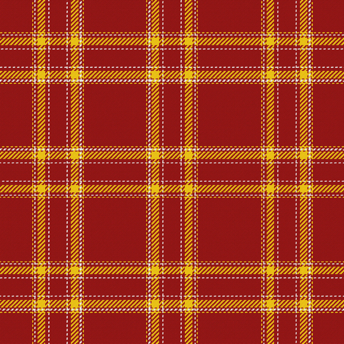 Deep Red, Golden Yellow & White — Tailored — Full pattern