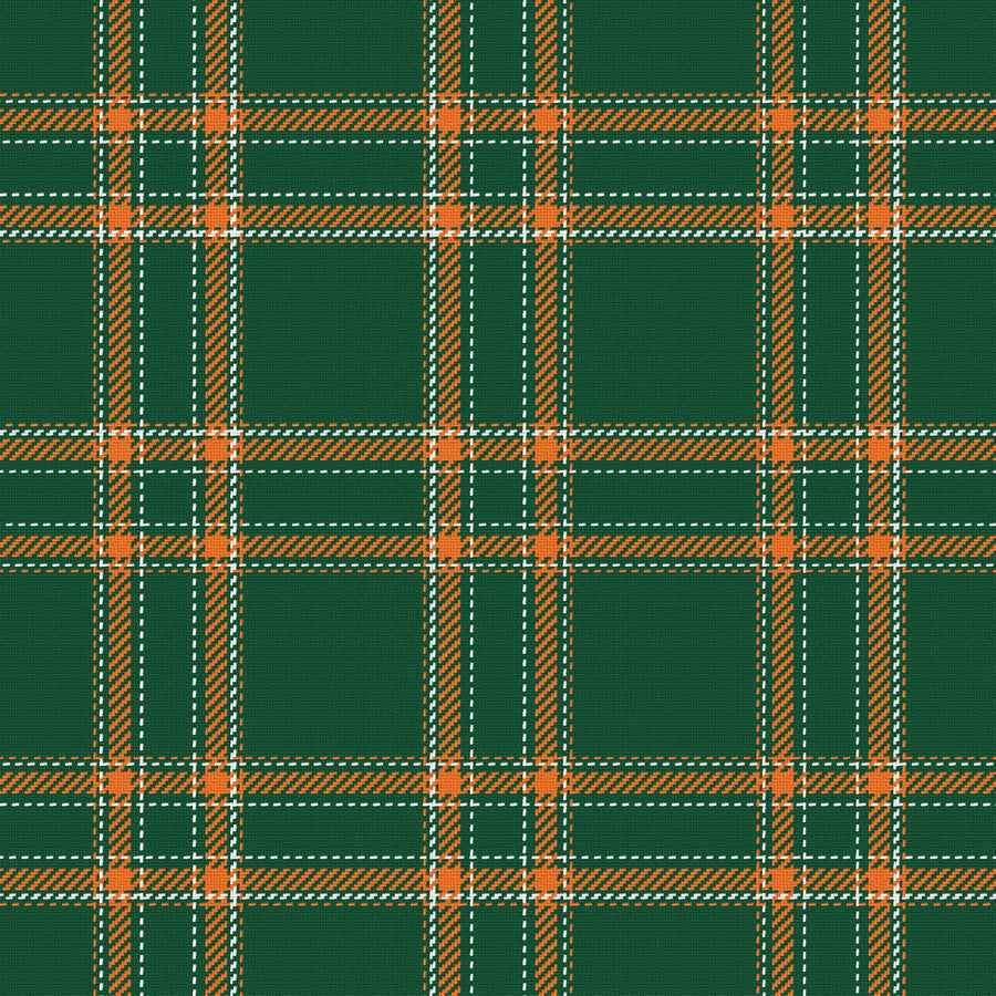Deep Green, Orange & White — Tailored