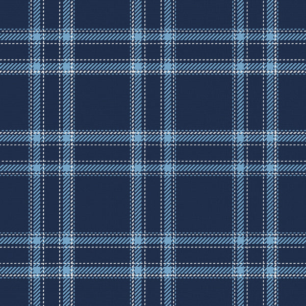 Tailored — Navy, Powder Blue & White — v051 — full pattern