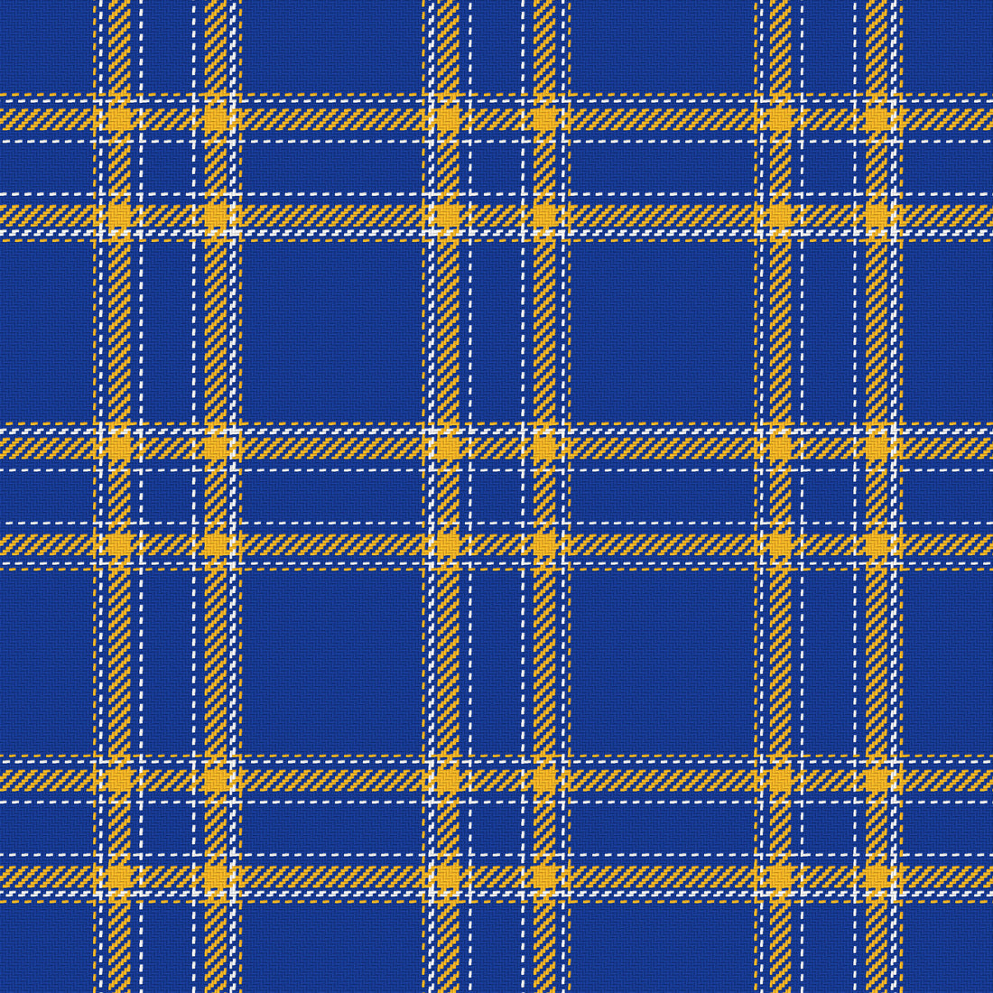 Royal Blue, Golden Yellow & White — Tailored — Full pattern