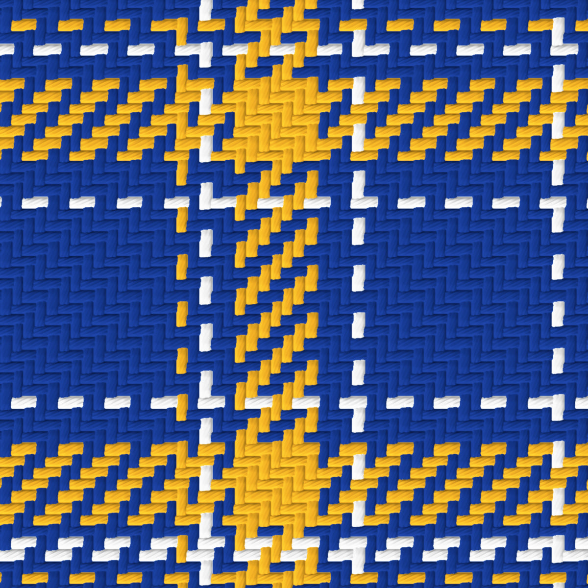 Royal Blue, Golden Yellow & White — Tailored — Pattern detail