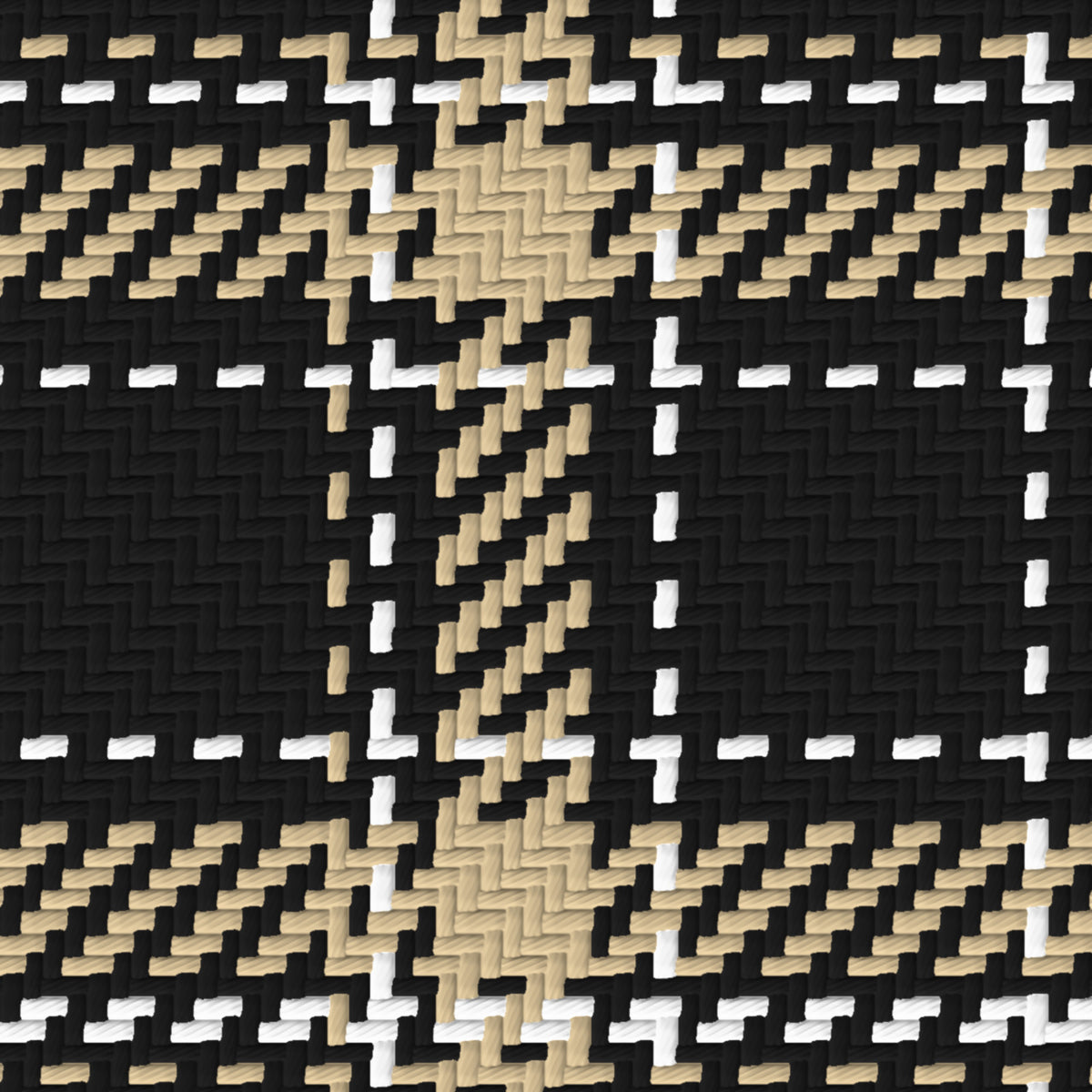 Near Black, Old Gold & White — Tailored — Pattern detail