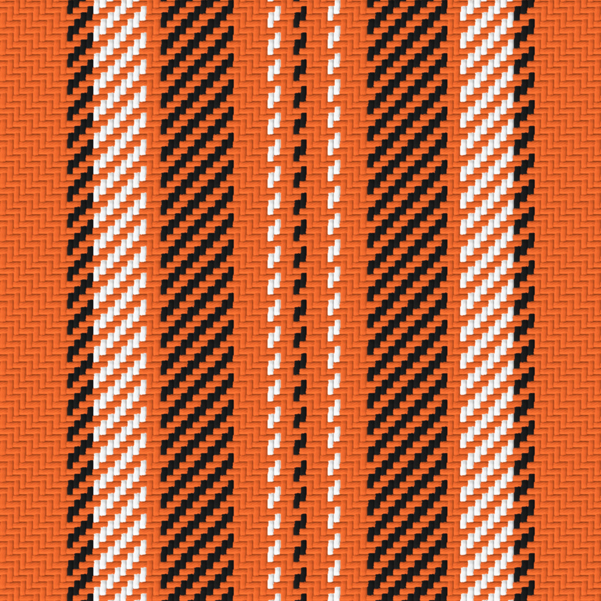 Orange, Near Black & White — Ashbourne — Pattern detail