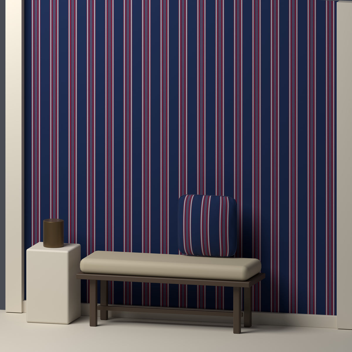 Navy, Red & White — Ashbourne — In a room