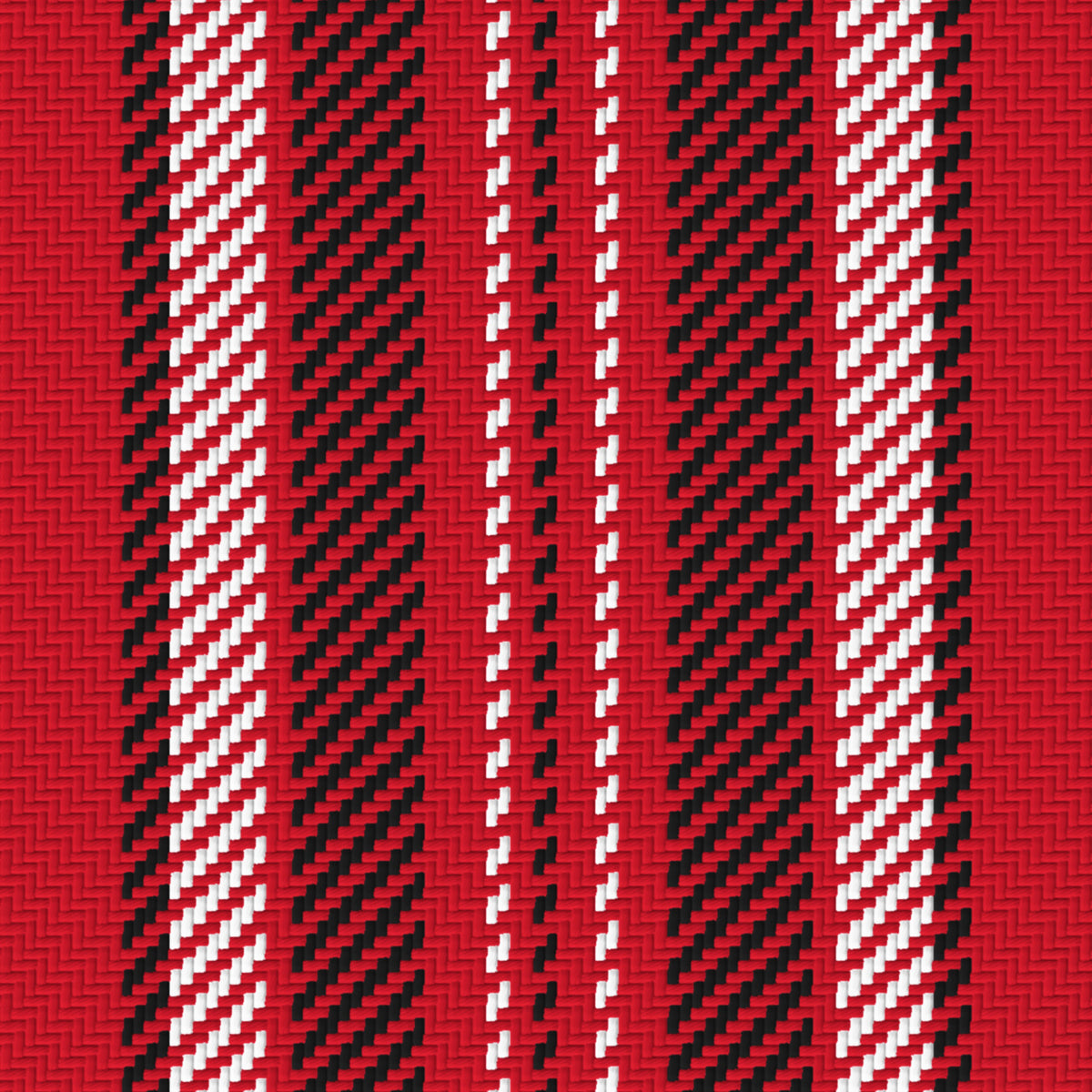 Red, Near Black & White · Palette 008 — Ashbourne — Pattern detail