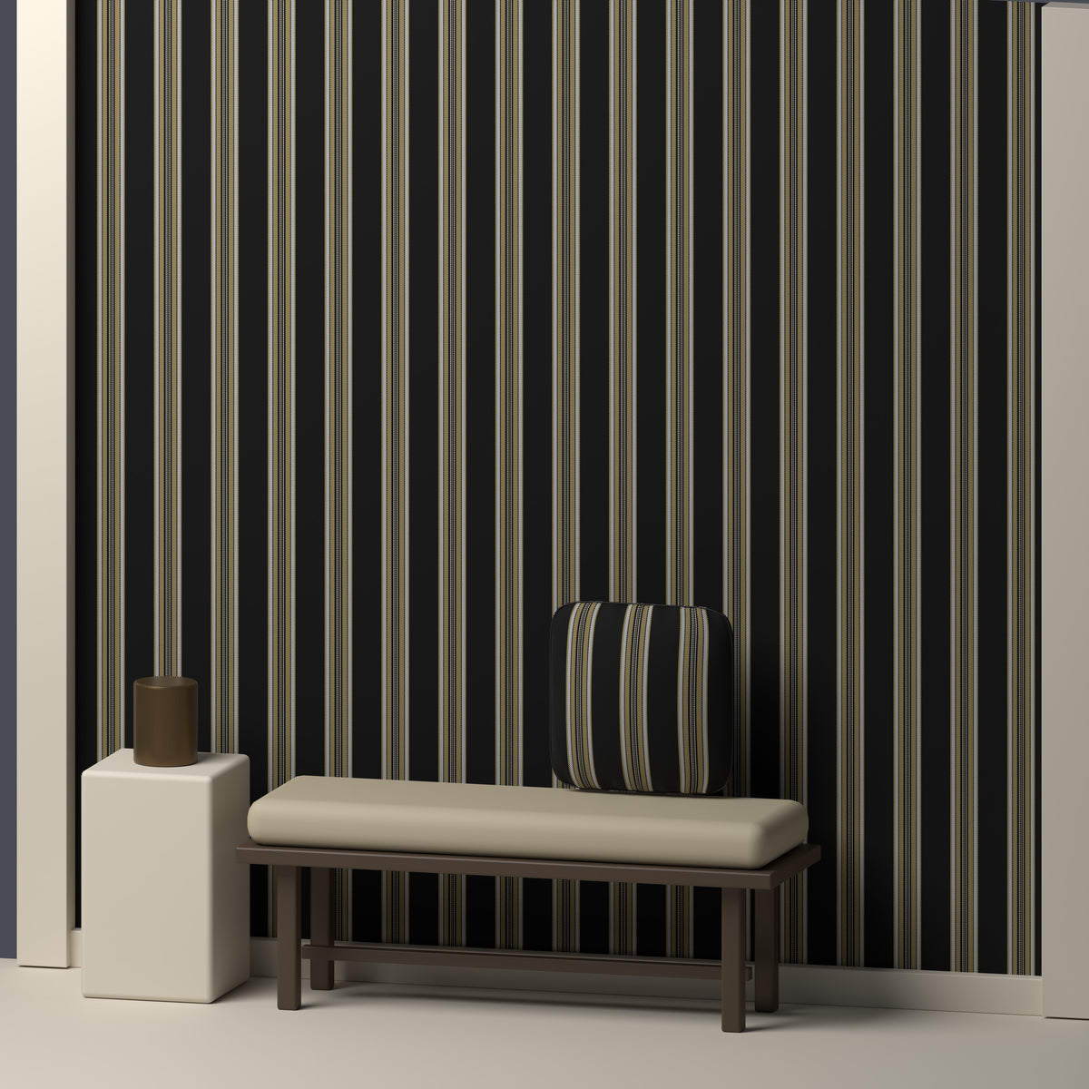 Near Black, Champagne Gold & White — Ashbourne — In a room