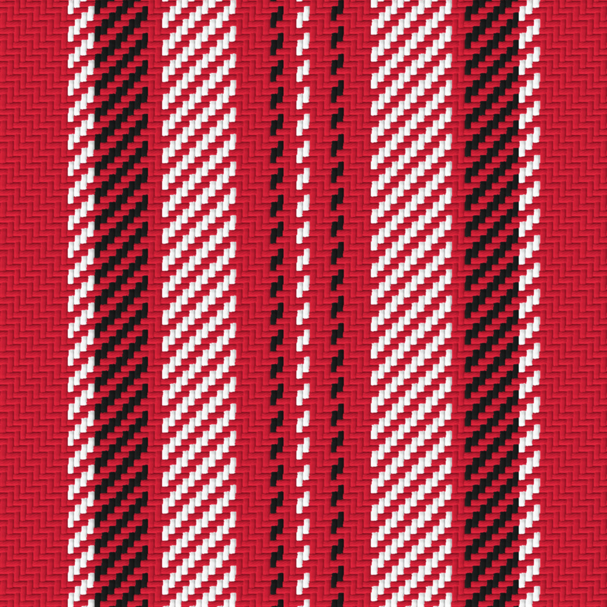Scarlet, White & Near Black — Ashbourne — Pattern detail