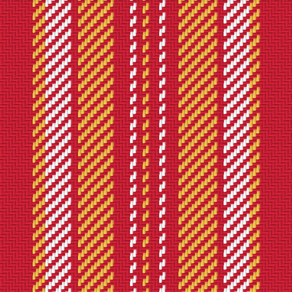 Cardinal, Warm Gold & White — Ashbourne — Pattern detail