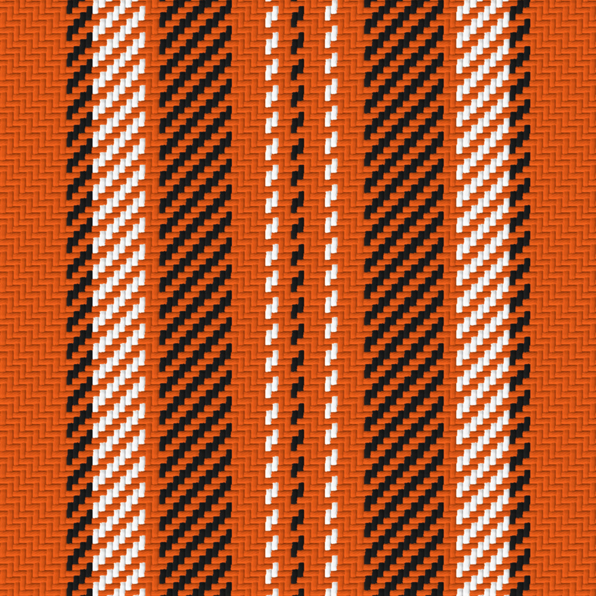 Orange, Near Black & White · Palette 014 — Ashbourne — Pattern detail