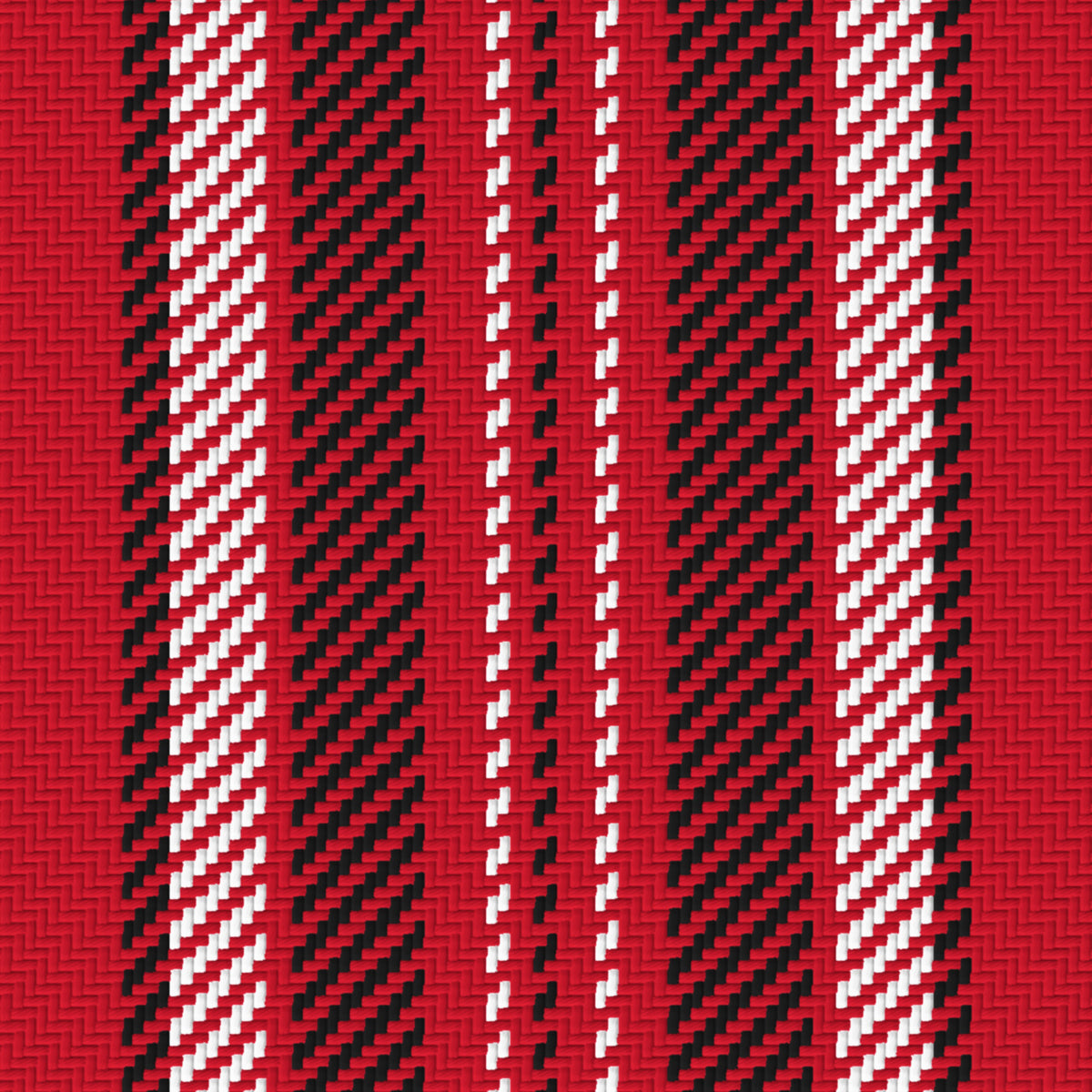 Deep Red, Near Black & White · Palette 015 — Ashbourne — Pattern detail