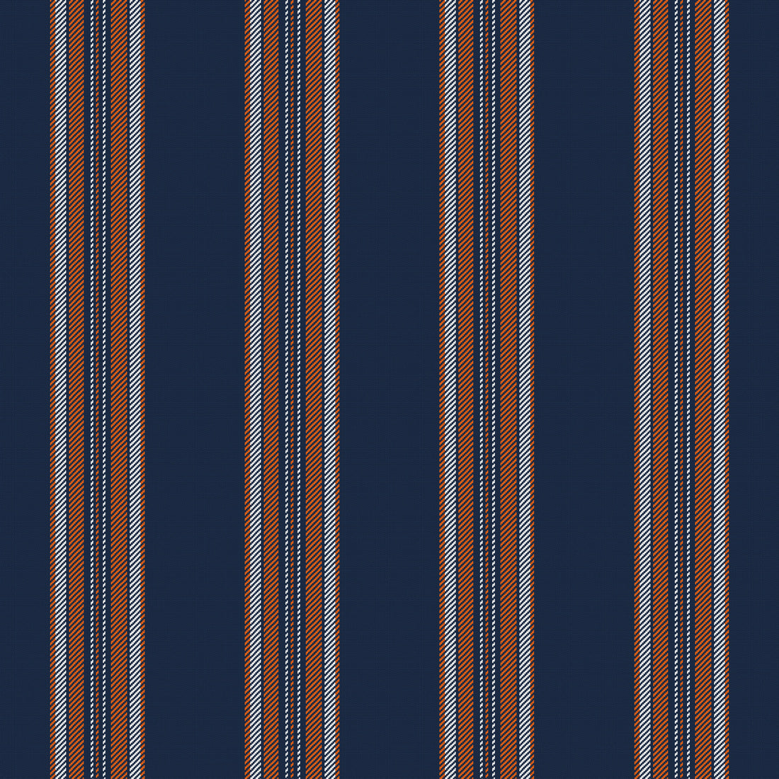 Navy, Orange & White — Ashbourne — Full pattern