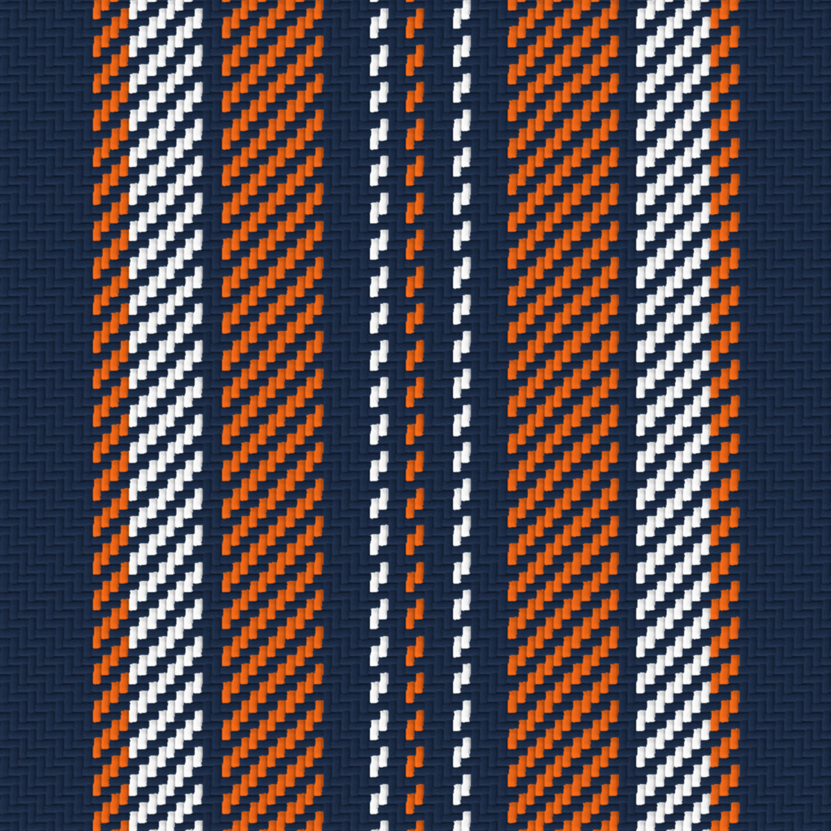 Navy, Orange & White — Ashbourne — Pattern detail