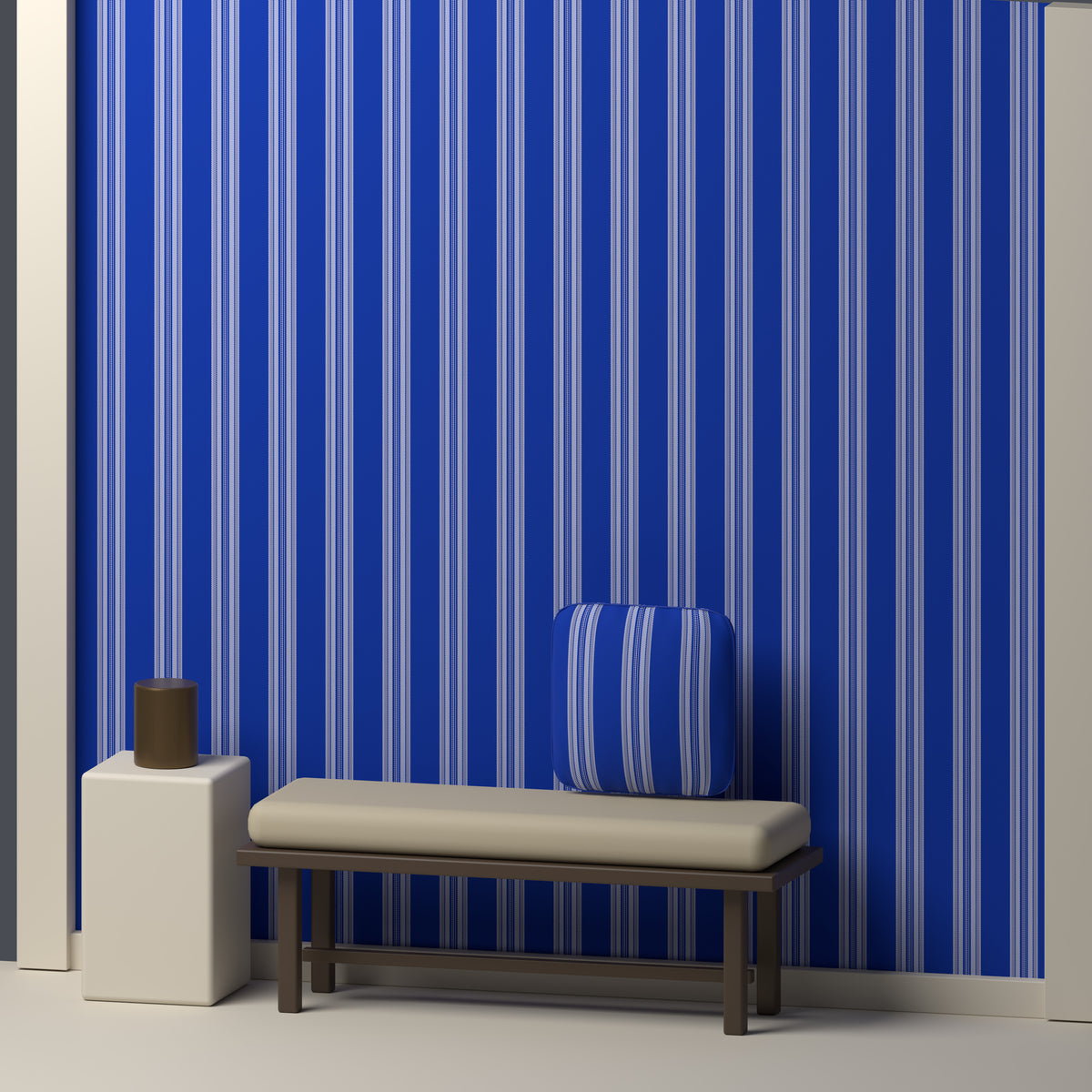 Royal Blue, White & Light Gray — Ashbourne — In a room