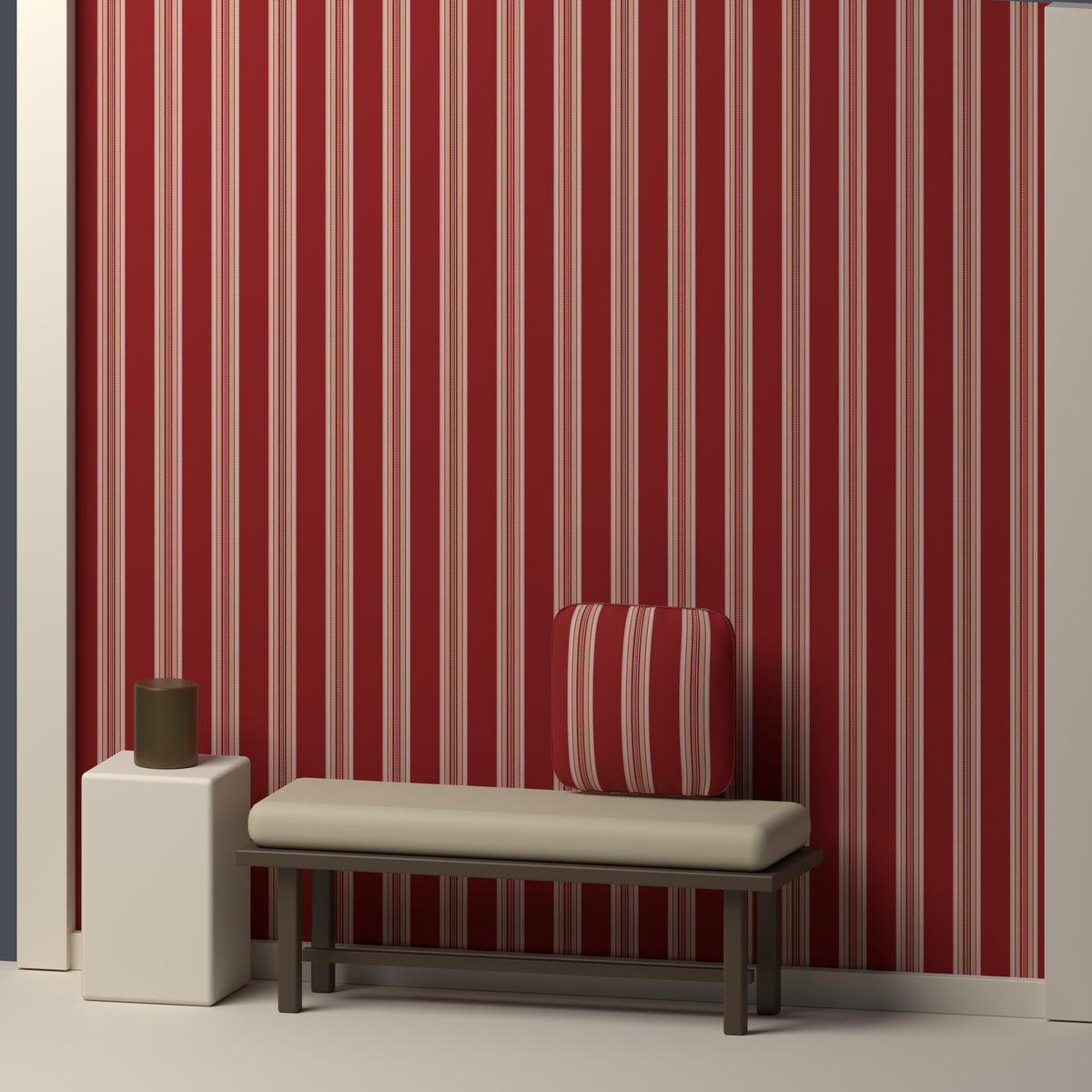 Crimson, Cream & White — Ashbourne — In a room