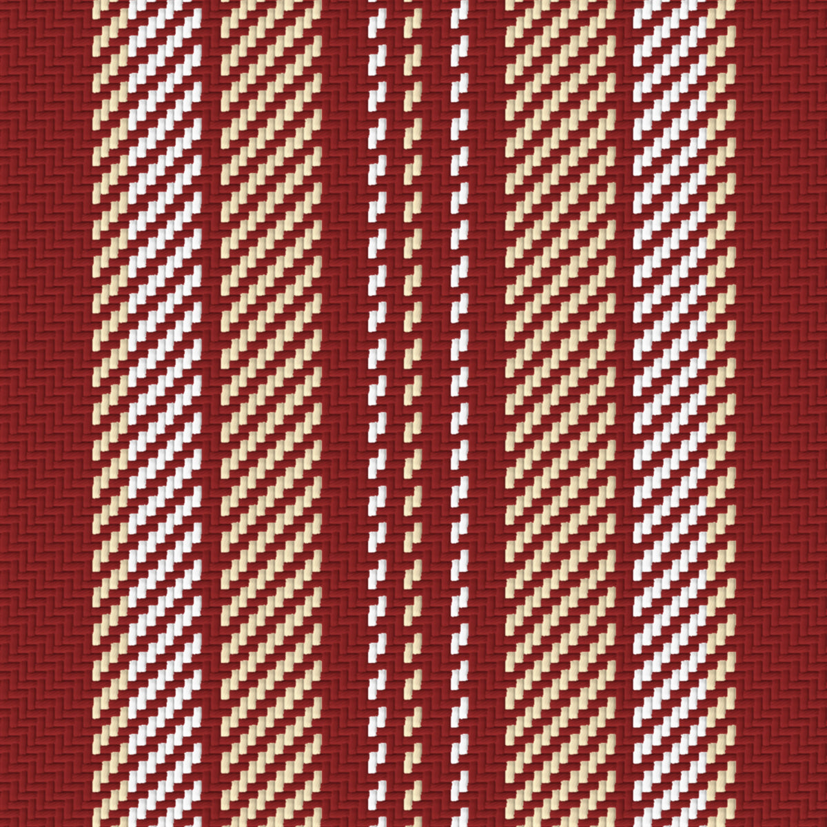 Crimson, Cream & White — Ashbourne — Pattern detail