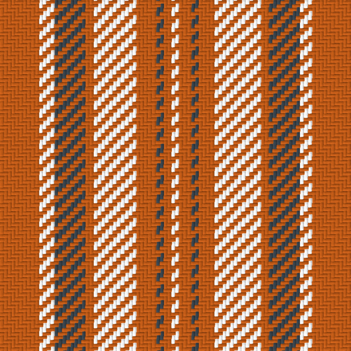 Burnt Orange, White & Charcoal — Ashbourne — Pattern detail