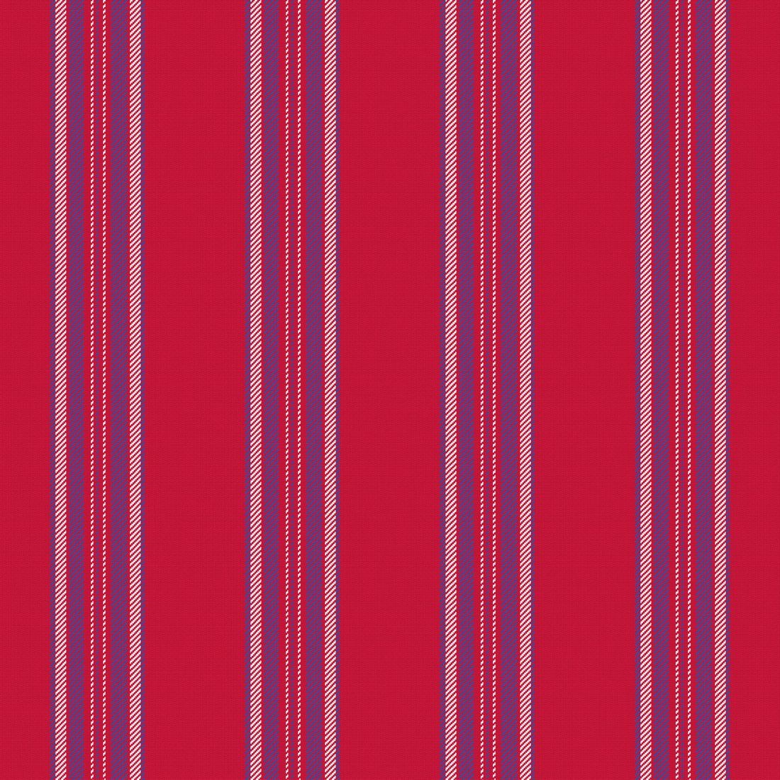 Deep Red, Royal Blue & White — Ashbourne — Full pattern