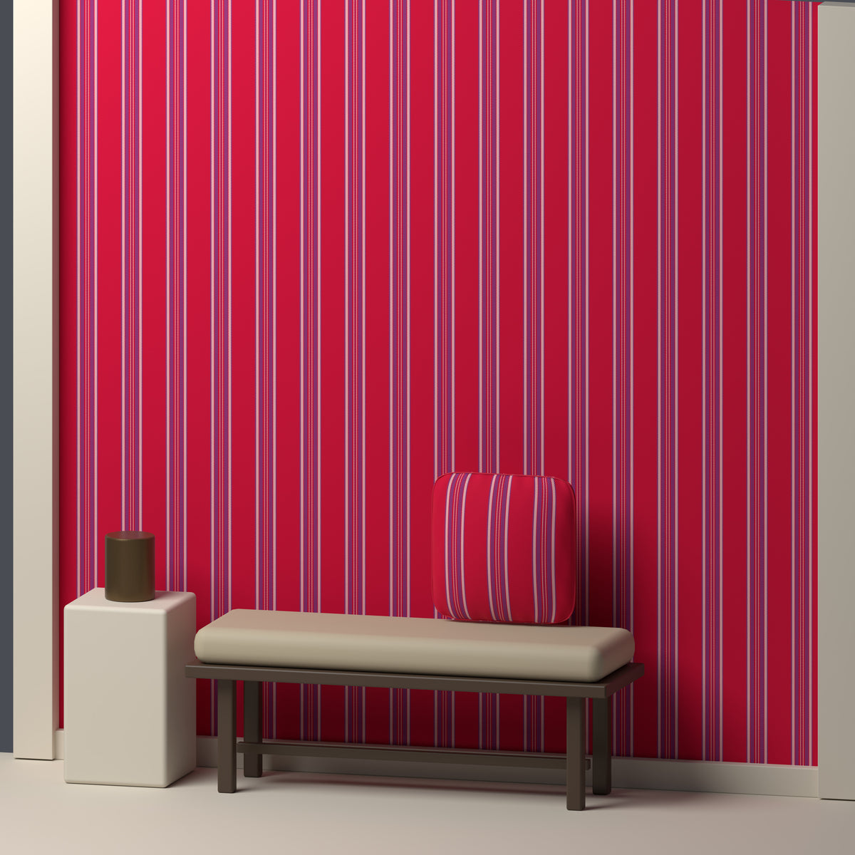 Deep Red, Royal Blue & White — Ashbourne — In a room